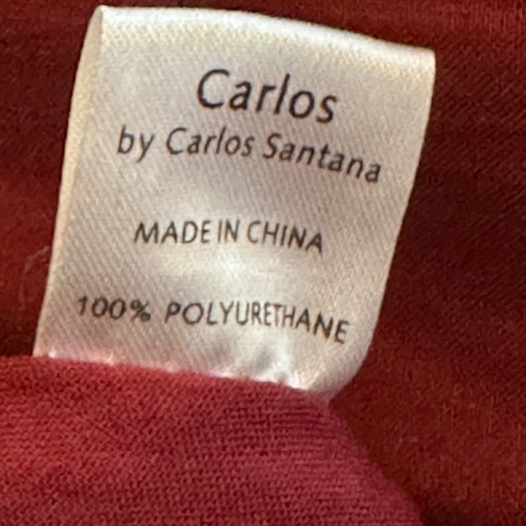 Carlos Purse Tote Hand Bag Red Black Leopard Print Faux Leather - Picture 6 of 6